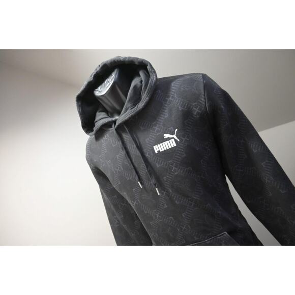 Puma Hoodie Cotton Blend Jogger Black Athletic Performance Mens Size Medium - Picture 1 of 10